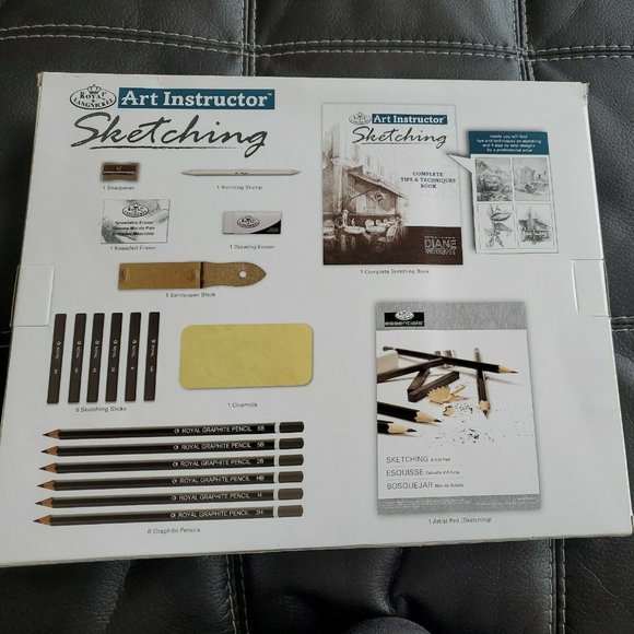 Royal Art Instructor Sketching Set **NEW** Full Set w Instructional Book - Picture 5 of 8